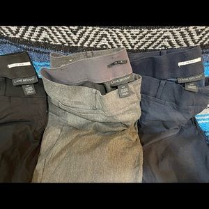 Lot of 3 Lane Bryant Alli Pants 16s (Black, Gray, Navy Blue)